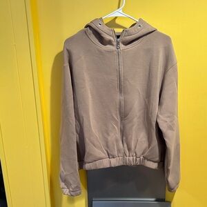 Forever 21 light brown/tan Zip-Up Hoodie, size small